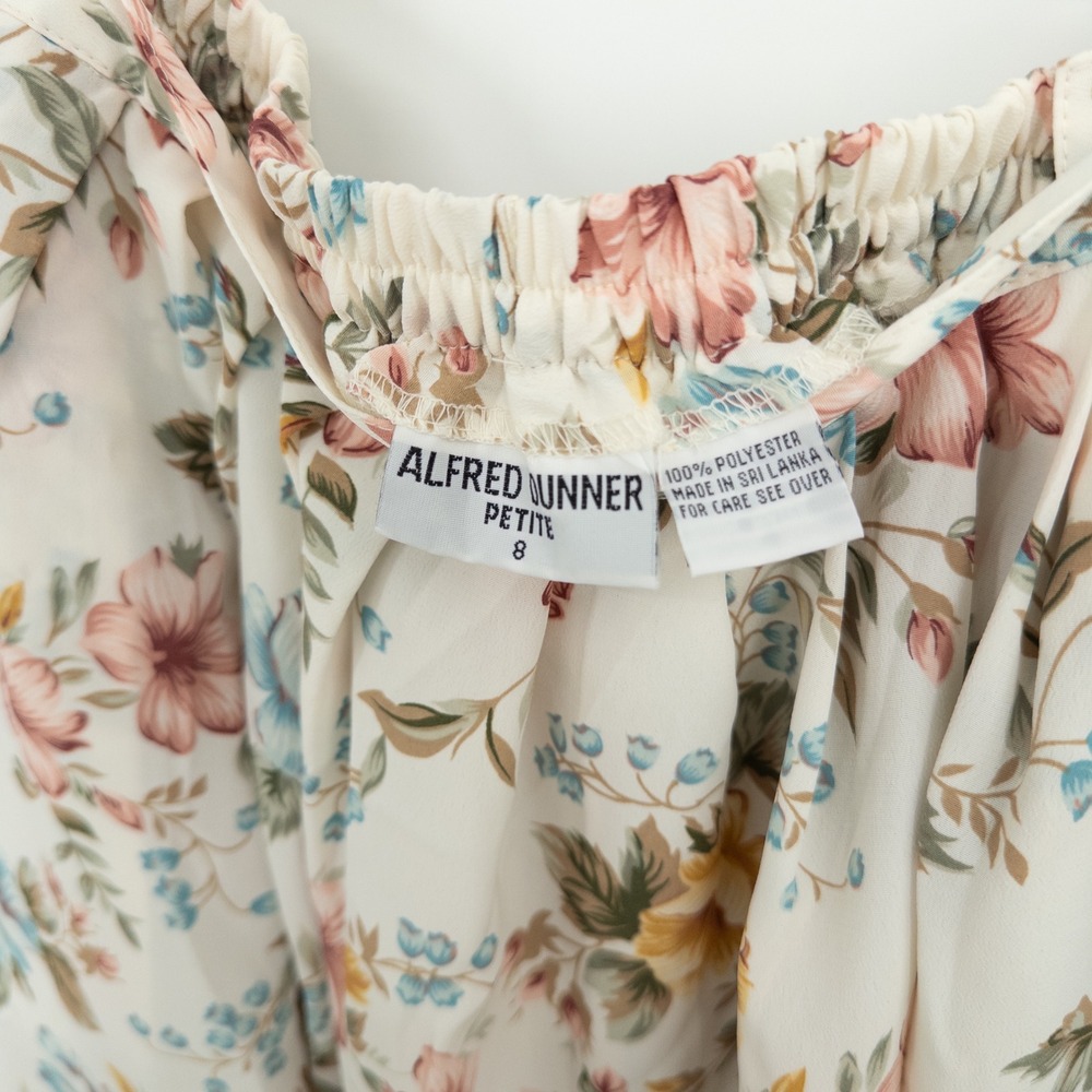 Vintage Alfred Dunner Floral Skirt Womens 8P Pastel Midi Cottagecore Grannycore - Picture 8 of 10